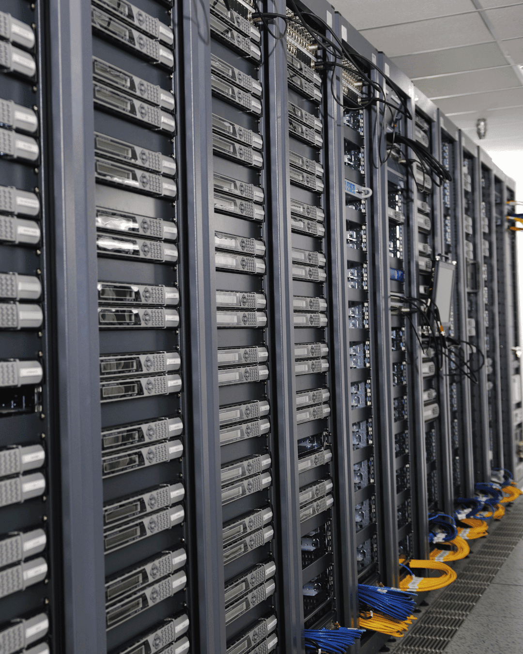 Server racks for network infrastructure